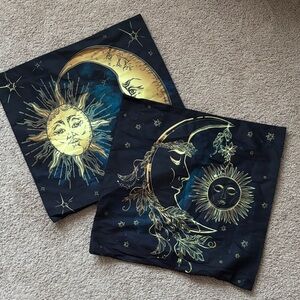 Celestial Sun and Moon Pillow Covers - 18x18